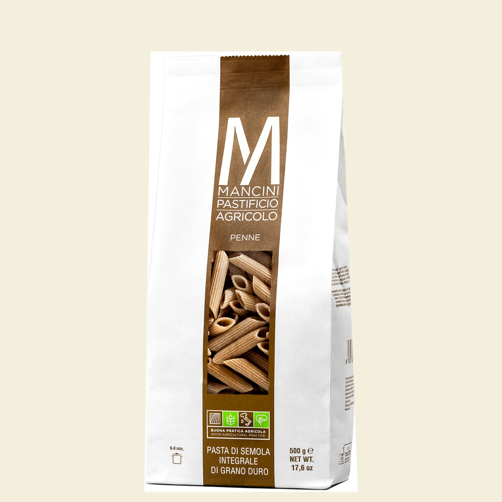 Whole Wheat Penne Rigate — pasta_mancini_penne_integrali_F4EFDD.png